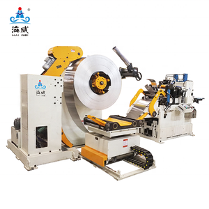 HAIWEI 3 in 1 decoiler Straightener Feeder Machine high strength plate metal for stamping production line