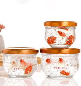 High quality food storage jar canning food glass jar 100ml/200ml sealed empty bird nest bottle