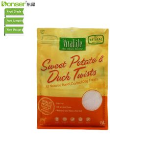 454g Custom Printed Pet Food Bag Factory Wholesale Recyclable Flat Bottom Bags with Zipper Top for Pet Cat Dog Food Packaging