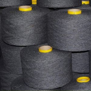 Regenerated Polycotton NE 6/1 Charcoal (Melange) Yarn Blended Polyester Cotton for Knitting Gloves Weaving Eco-Friendly Material