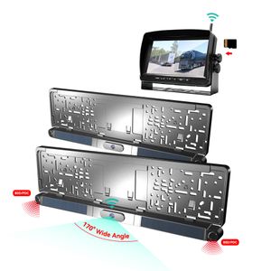 Car Backup Camera Wireless Wide View 170 degree WiFi 720P HD Car Solar Security rear view camera with 7 inch monitor