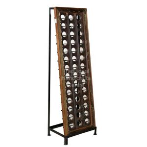 classic Vintage Luxury Iron Bottle Stand With Wooden Antique Living Room Home Bar Hotel Restaurant Furniture