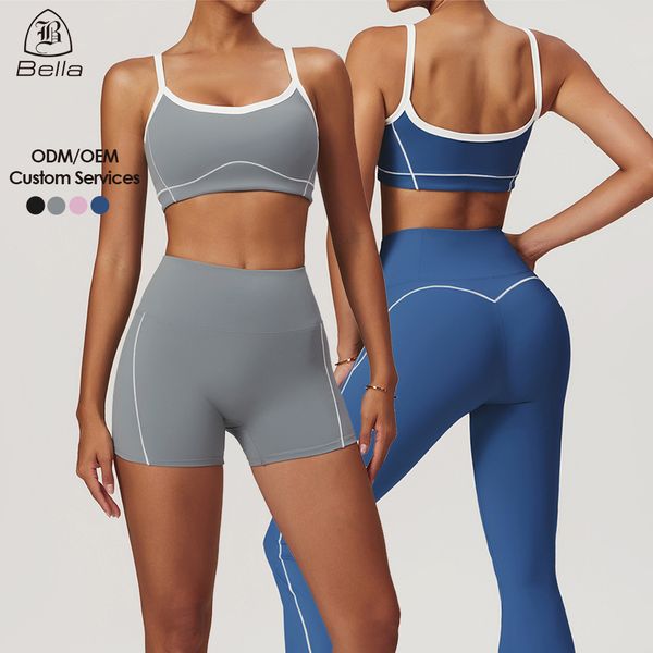 Yoga Brand Activewear Manufacturers Custom Logo Printed Yoga Top Fitness Sports Wear open backless sports bras for women fitness