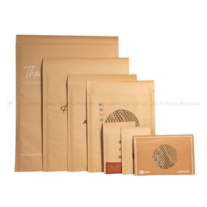Heat Sale Kraft Paper Packaging Bags Courier Bag Honeycomb Mailer Kraft Paper 100% Paper Padded Cushioning Shipping Bags