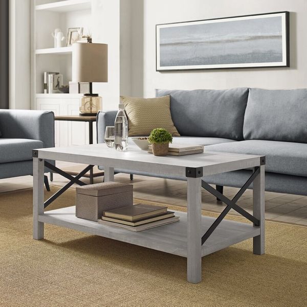 Modern Farmhouse Design Extendable Wooden Tea Table New Simple Wood Metal for Home Dining Living Room Villa Bar Coffee Tables