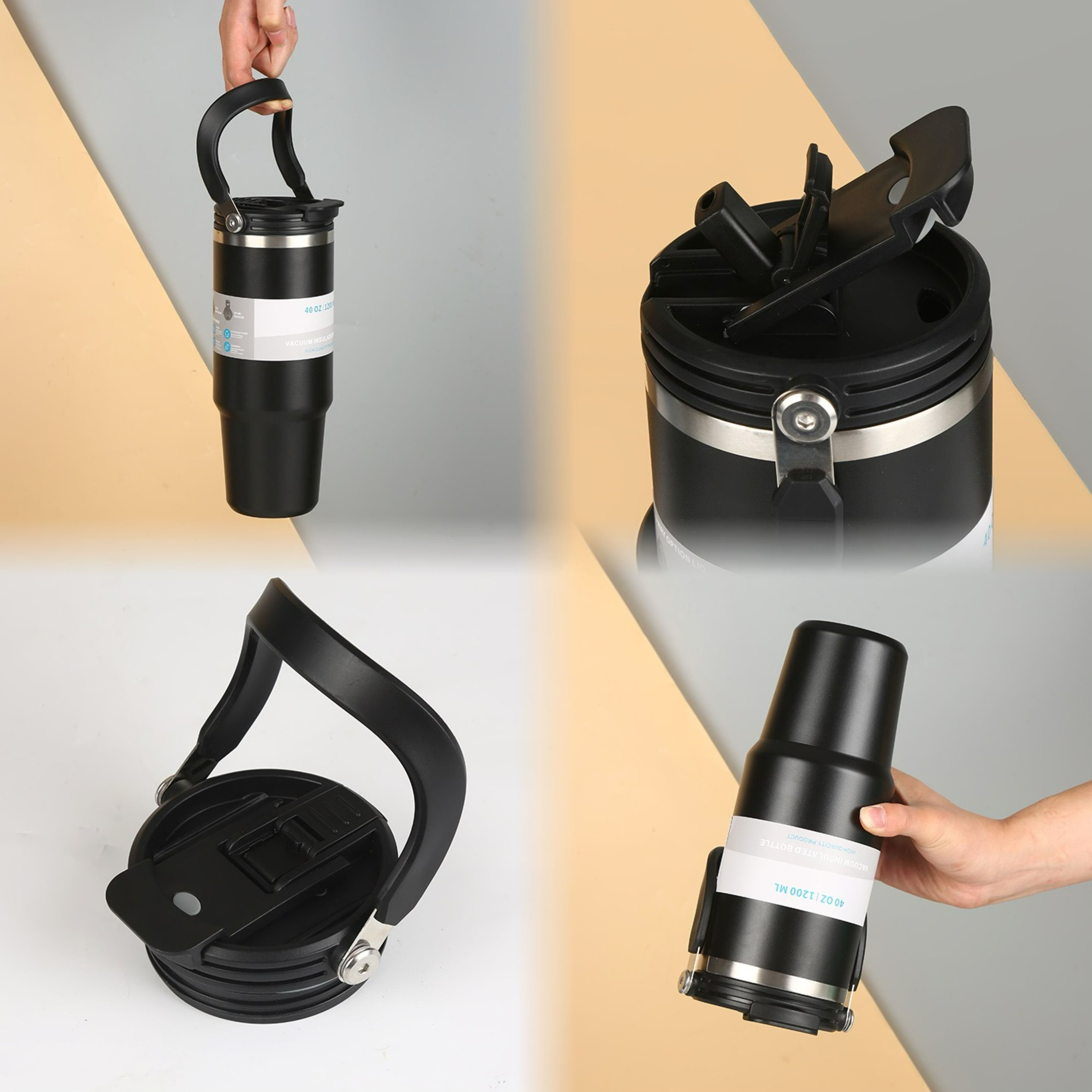 Yongkang Ice & Fire Manufacture And Trade Co., Ltd. ICE&FIRE Customized Wholesale Portable 304 stainless steel thermos cup Hot selling 30oz car Cup Travel Vacuum Mug with Handle