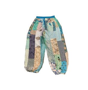 All-Season Patchwork Harem Pants with Elastic Decoration Baggy Summer Festival Clothes Women Men Wholesale Summer Pants Pockets