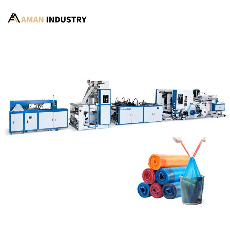 manufacturing plant plastic garbage Bag On Roll Machine servo driven shuttle track sealing and perforation system