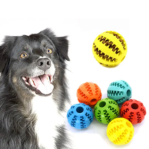Wholesale Manufacturers Customizable Pet Food Distribution Ball Durable Non-toxic Dogs Rubber Chew Toy Ball