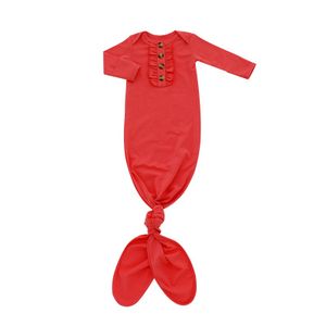 Newborn Baby Gift Set Fashion Casual Long Sleeves Shorts and baby Knotted Gown unisex up to 6 Months for Sleeping