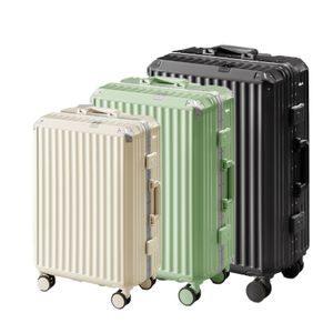 Wholesale Business Travel Carry-On Luggage Set Aluminum Frame with Spinner Wheel and Customizable Metal Logo OEM/ODM