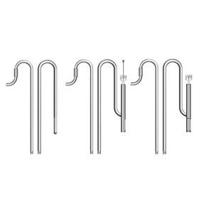 Aquarium AQUAPRO Stainless Steel Lily Pipe Inlet and Outlet Pipes Stainless Steel Filter Pipe With Surface Skimmer Fish Tank