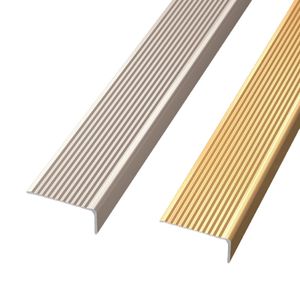 Aluminum alloy stair step anti-slip bar universal L-shaped step lining gold tile marble step closing edge bar