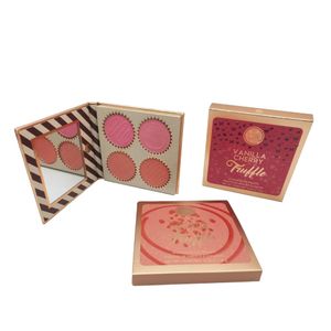 Customer logo 4 colors mirror blusher in paper palette wholesale