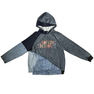 2024 latest kids clothes high quality hoodie for sports patchwork design oversize sweatshirts casual children hoodies