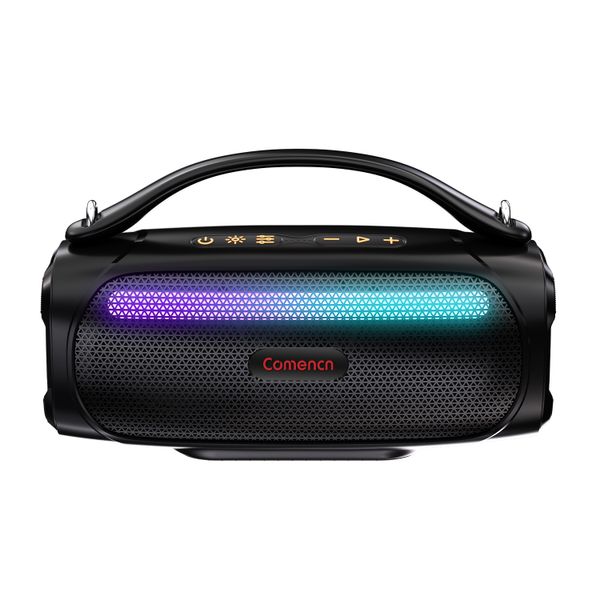 Custom Portable Boombox Speakers Plastic Design RGB Subwoofer Parties Bass Blue tooth Wireless Stereo Speaker with Handle