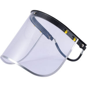Industrial Anti-fog Protective Face Shield Bracket Kickstand with PVC Visor Adapter Kit for Safety Helmet