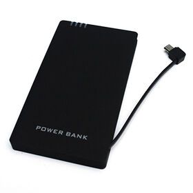 5000mAh portable power bank with built-in micro USB cable