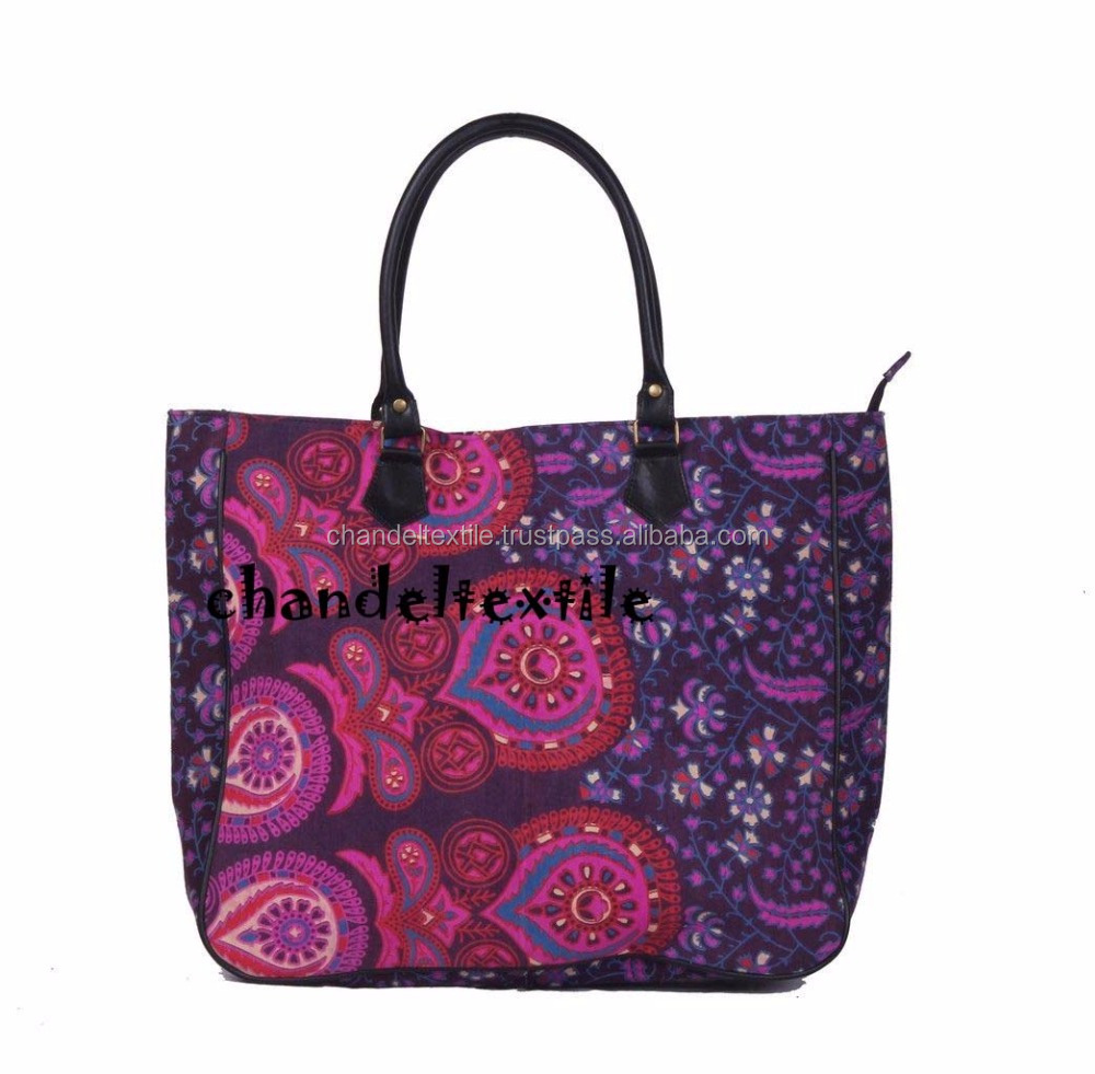 mandala handbag Handmade Cotton Shopping Tote Women Shoulder Bag Hippie Tote Carry Shoulder Bag purse