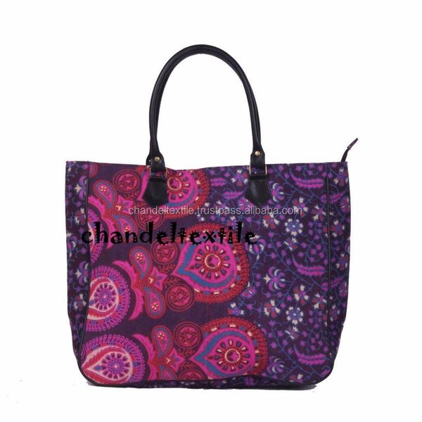 mandala handbag Handmade Cotton Shopping Tote Women Shoulder Bag Hippie Tote Carry Shoulder Bag purse