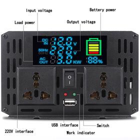 12V 24V 48V 60V intelligent inverter intelligent car inverter with display DC TO AC Photovoltaic inverter