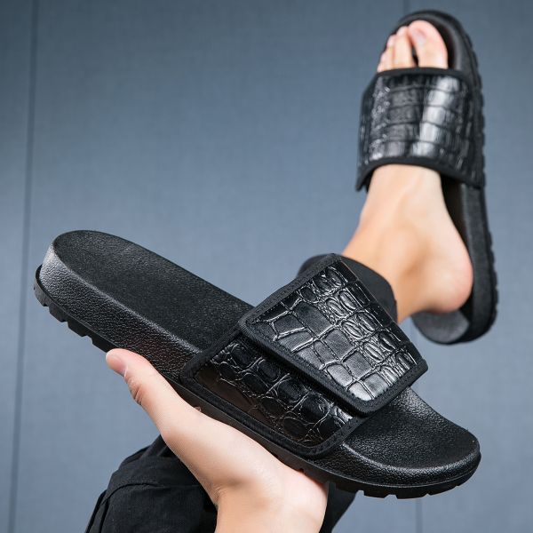 fashion crocodile pattern slipper mens designer shoes comfort cloud customized slides slippers logo custom men sandals