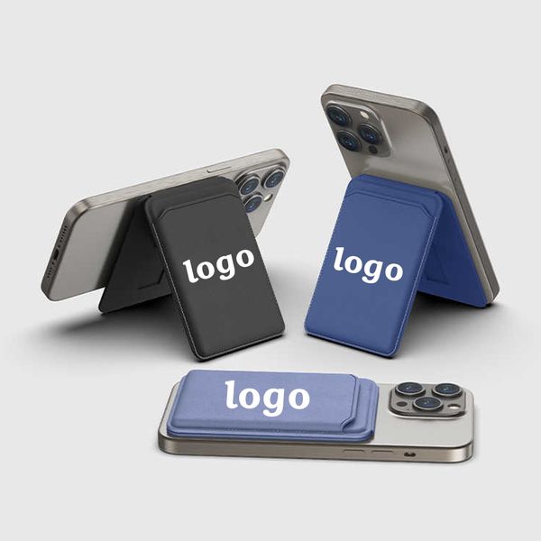 Custom logo New Design Original Premium Phone Card Holder Case Leather Magnet Wallet For Iphone 16 15 14 Pro Max