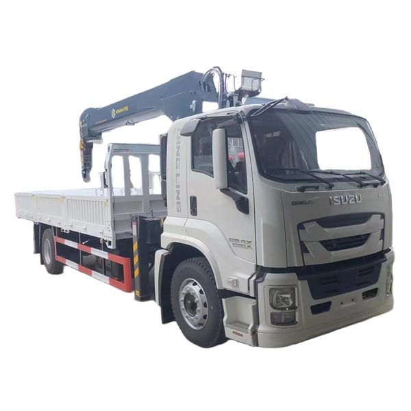 Isuzu Giga Cargo Truck Straight Arm Crane Truck Crane Boom Truck Manipulator Lorry Crane with XCNG 10ton 6 Speed Manual EURO 5