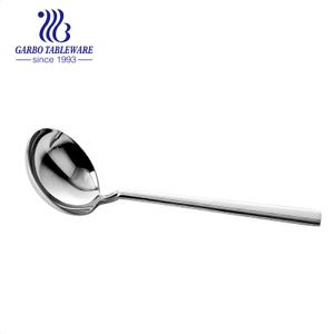 Flatware Serving Spoon Stainless Steel Kitchen Ladle Cooking Gravy Serving  Big Round Spoon Stock Metal Utensil Soup Ladle Spoon