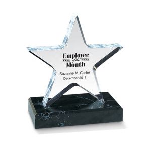 Star Shape Trophy Awards Enterprise Reward Acrylic Award Blank