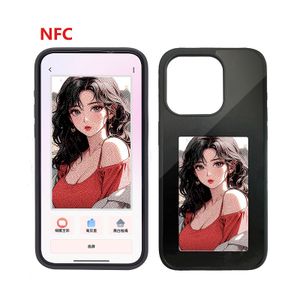 4 color DIY photo case nfc e ink screen display smart phone case for i phone 13/14/15 pro max