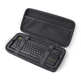 Protective Keyboard Case Aluminum Wireless Bluetooth Keyboard Custom LOGO Zipper Hard Shell Storage Travel EVA Case with Strap