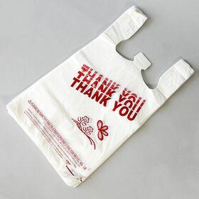 Custom Printed Plastic T Shirt Bags easy open system Shopping Bag