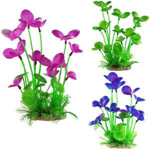 Artificial Aquarium Plastic Plants, Fish Tank Decoration Aquatic Water Green Grass Ornament