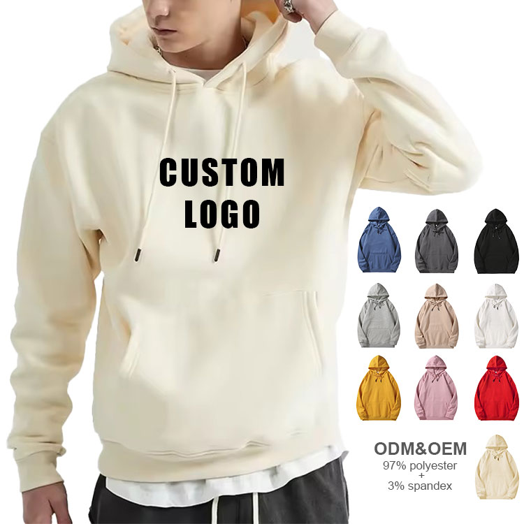 Winter custom oversized plain 100%cotton blank hoodies mens pullover unisex bulk plus size men's hoodies & sweatshirts