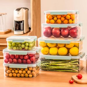 high Quality transparent kitchen preservation plastic microwave special fruit box refrigerator sealed airtight food storage