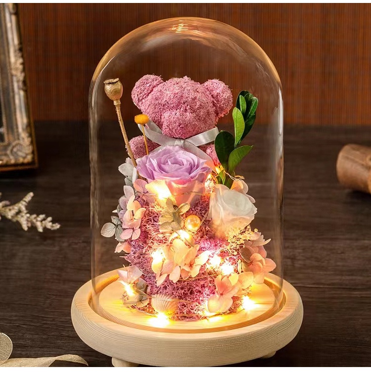 Beijing Jiaxunda Technology And Trade Co., Ltd. flower decoration Valentine's Day Gift gift celebration wedding party valentine's Preserved Flowers Gift Box Rose