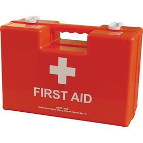 Medium Deluxe Shatterproof Orange Empty ABS First Aid Case