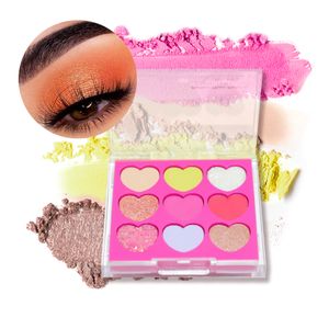 Make Your Own Private Label Pigment Powder Heart Shape Eyeshadow Manufacturers Nine Nude Pink Eyeshadow Palette