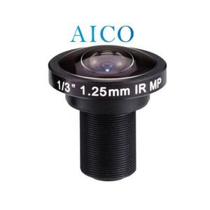 F2.0 5mp 1.25mm FOV 185 degree deg m12 s mount fisheye cctv board camera lens for 1/3" 3.4mm image circle size sensor