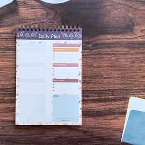 Custom A5 Coloring Coil Notebook inside Pages Weekly Journal with To Do List Daily Planner with Paper Cover Coil Notebook