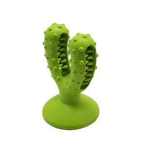 Hot Sale New Design High quality Stock Cactus Rubber Dog Toys Treat Dispenser Cheap Fast Delivery Chew Dog Toy