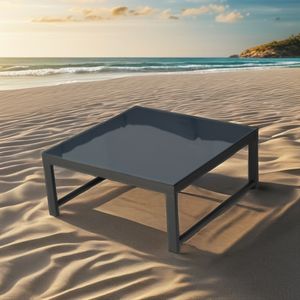 Modern Single Loveseat Coffee Table Steel Garden Sofa Set Outdoor Furniture with Cushions for Beach Hotel Courtyard
