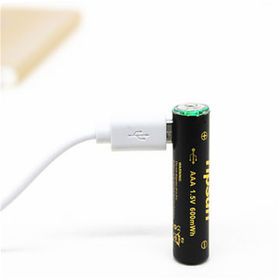 TIpsun 600mWh 1.5V li ion rechargeable batteries usb aaa battery pack
