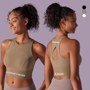 Hot Sale Fashion Custom Sports Bra Solid Color Beautiful Back Yoga Vest  Tank Top Tight Yoga Crop Bra For Women