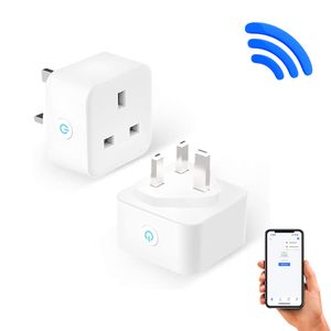 Square UK WiFi Smart Plug Socket Alexa Google Assistant Energy Meter Voice Control Remote Control 16A Wifi Plug