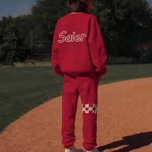 2024 Fall winter women clothing custom logo unisex two piece hoodie set causal jogger tracksuit sweatsuits sets