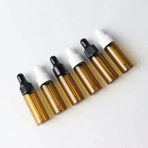 Hot sale airless amber dropper bottle refillable glass dropper bottle glass essential oil dropper bottle for personal care