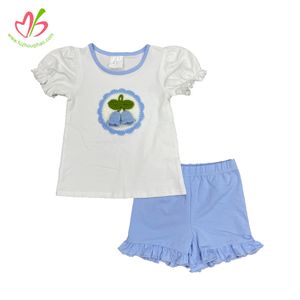 Wholesale Girl Clothing Sets Children Hand Embroidery Clothes Baby Girl Sets