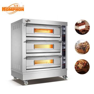 Commercial Industrial Bakery Electric and Electric Deck Pizza Bread 3 Deck 6 Trays Baking Oven